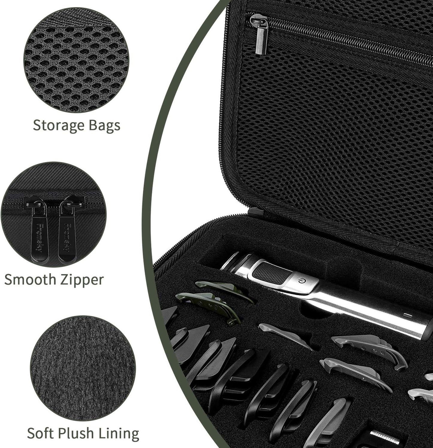 Case for Philips Norelco Multigroom Series 7000 MG7750/49 Beard Trimmer & attachments, Travel Storage Bag Hard Case Organizer (Series 7000)