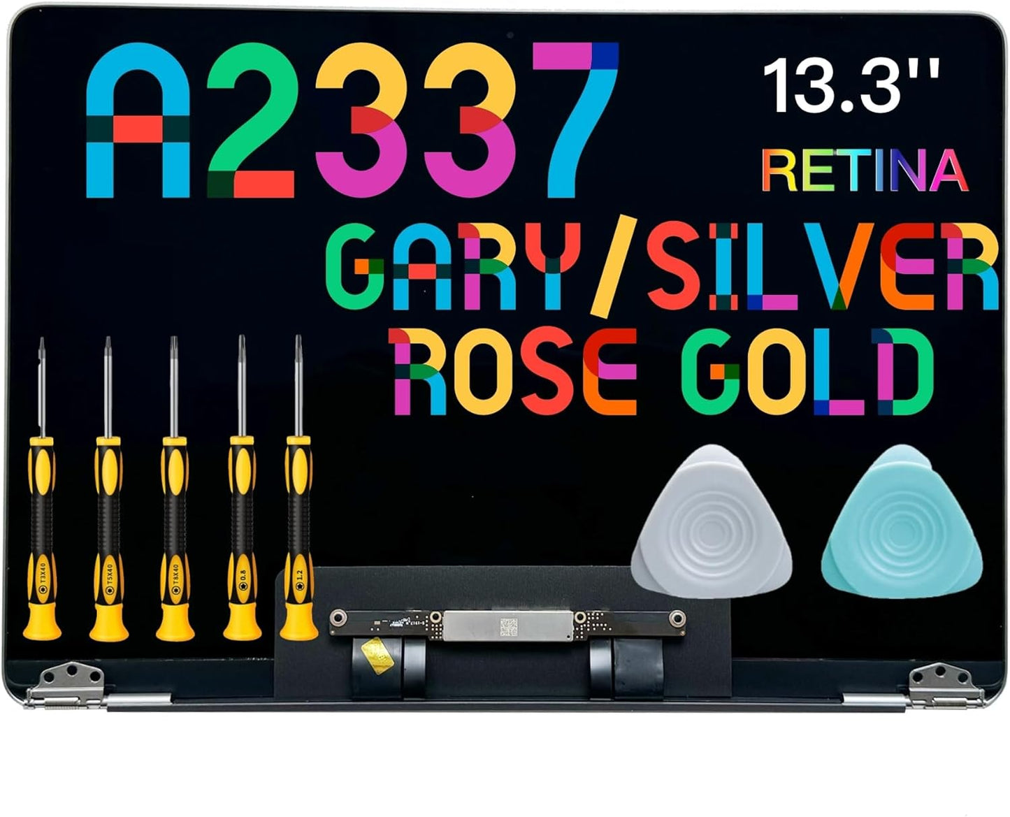 Replacement for Air 13" M1 2020 A2337 EMC 3598 MGN63 MGN93 MGND3 MGN73 MGNA3 MGNE3 13.3 inches 2560x1600 Full LCD Screen Complete Top Assembly (Rose Gold)