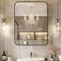 Modern Rectangular Framed Metal Mirror, Wall Mount, Bathroom