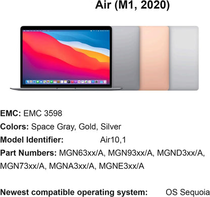 Replacement for Air 13" M1 2020 A2337 EMC 3598 MGN63 MGN93 MGND3 MGN73 MGNA3 MGNE3 13.3 inches 2560x1600 Full LCD Screen Complete Top Assembly (Rose Gold)