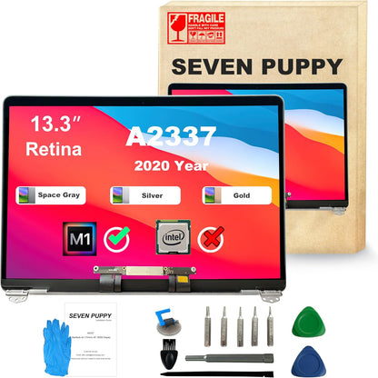 Replacement for Air 13" M1 2020 A2337 EMC 3598 MGN63 MGN93 MGND3 MGN73 MGNA3 MGNE3 13.3 inches 2560x1600 Full LCD Screen Complete Top Assembly (Rose Gold)